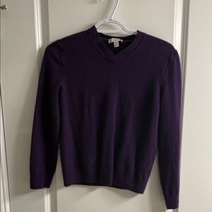 Women’s Purple V-Neck Sweater
